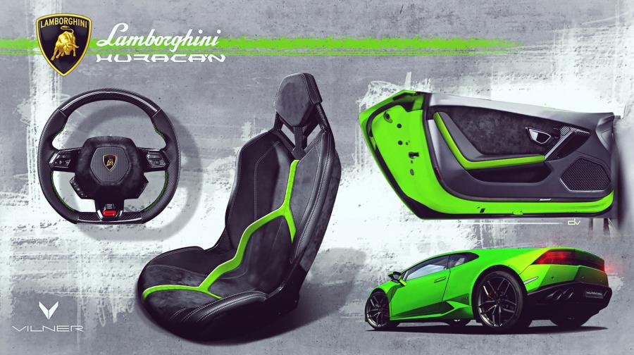 Интерьер Lamborghini Huracan LP610-4  by Vilner 2017 года  (фото 8 из 11)